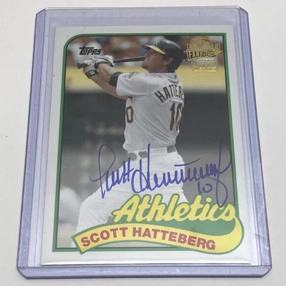 2015 Topps Archives Scott Hatterberg Fan Favorites Oakland Athletics Auto Mint - Picture 1 of 13